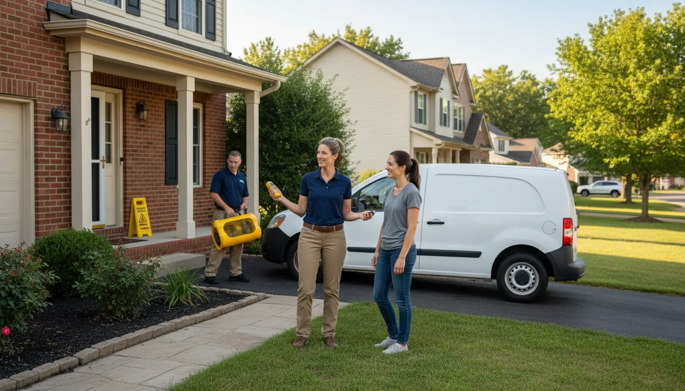 Residential water damage restoration in Harbinger, NC
